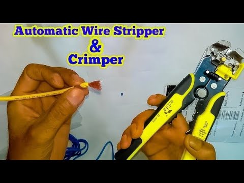 Automatic wire stripper, Wire Cutter and Wire Crimper  #diy #tools