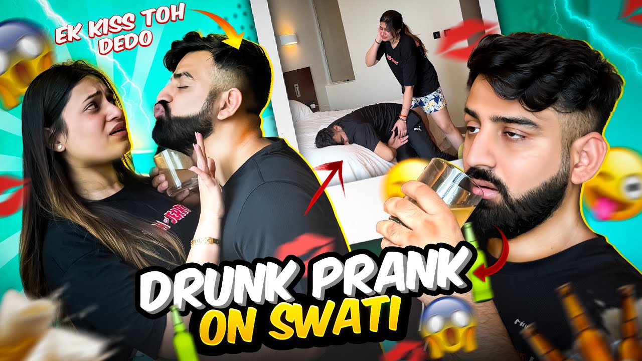 DRUNK PRANK ON SWATI 😂🥂SHE STARTED CRYING 😱 PRANK GONE WRONG 🤭 RajatSwatiVlogs #prank  #couplevlog