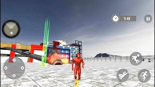 Light Speed Robot Hero Rescue Mission | Flying Superhero City rescue - Android GamePlay screenshot 5
