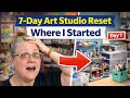 7-Day Art Studio Reset | Day 1: I Cleaned ONE Surface… and Accidentally Organized Two Spaces