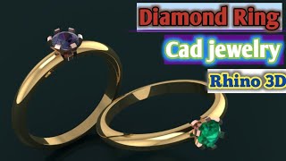 Diamond Ring 3D Modeling Tutorial with Rhino | jewelry 3d modeling | ring design 3d modeling
