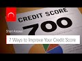 7 Ways to Improve Your Credit Score