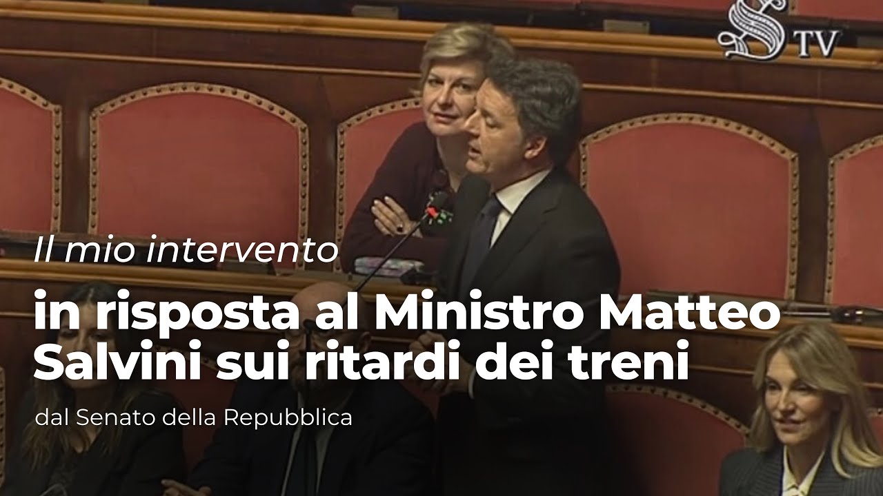 Il mio intervento in Senato in riposta al Ministro Matteo Salvini sui ritardi dei treni | 22/01/2025