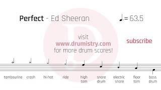 Ed Sheeran - Perfect Drum Score chords