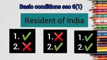 Residential status Income Tax part-1 in English : meaning and Basic conditions for Bcom/IPCC/CS/CMA