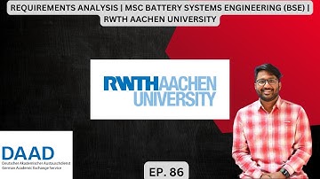 REQUIREMENTS ANALYSIS | MSC BATTERY SYSTEMS ENGINEERING (BSE) | RWTH AACHEN UNIVERSITY