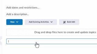 Creating Modules Brightspace
