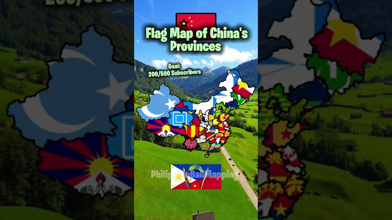 Flag Map of China's Provinces