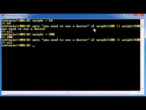 Ruby Programming Tutorial - 16 - unless - YouTube