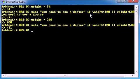 Ruby Programming Tutorial - 16 - unless