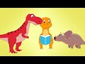 Baby Tyrant Dinosaur Stumbles Upon a Magic Book | The Joyful Dinosaur Family in the Forest.