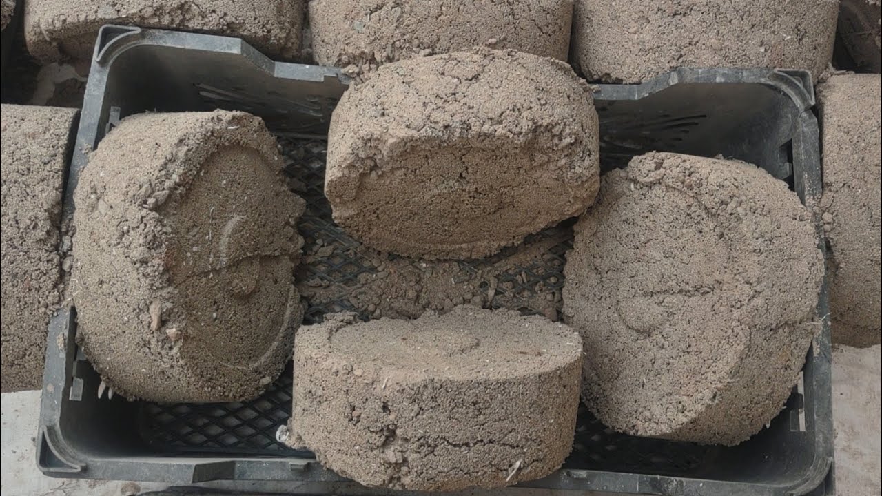 concrete asmr tyres shapes dry crumbling in black crate bombastic gritty sounds 