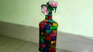 Bottle glass painting diy best out of waste