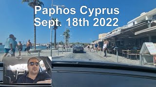 Kato Paphos  to Kings Avenue Mall  | Paphos,Cyprus | Sept 18th 2022  | Full HD  🚘