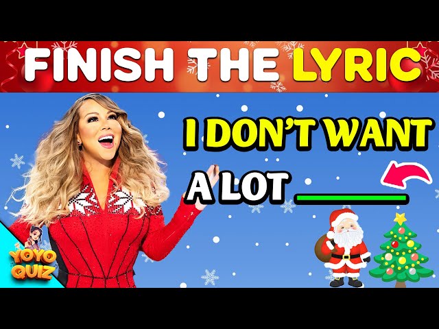 FINISH THE LYRICS🎅Most Popular Christmas Songs 🎄Music Quiz class=