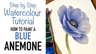 Watercolour Tutorial - How to Paint an Anemone