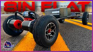 Biggest Flat Tires For Electric Skateboards. The M-Board Nova 8In - 200Mm By 50Mm Pneumatic Tires.