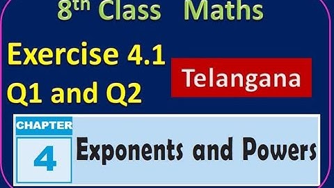 Telangana 8th Class Maths Chapter 4 Exponents and Powers Exercise 4.1 Q1, Q2, TS, TG