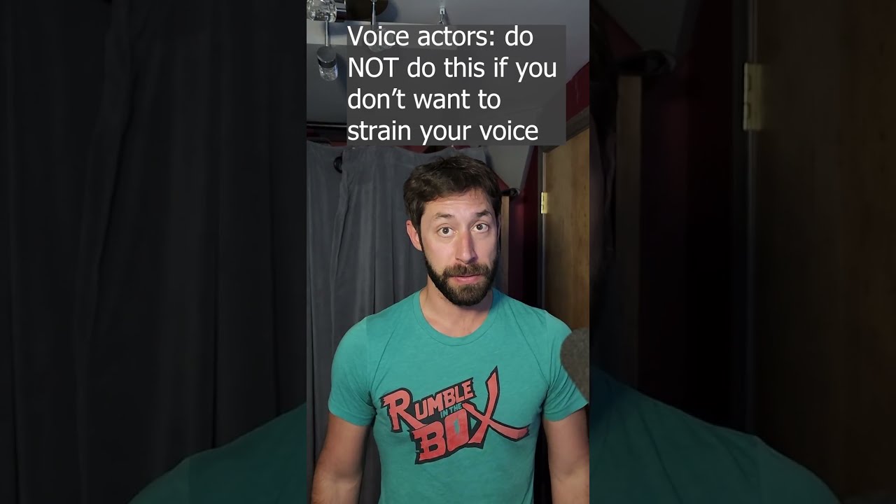 Voice Actors Do NOT This If You Don T Want To Strain Your 