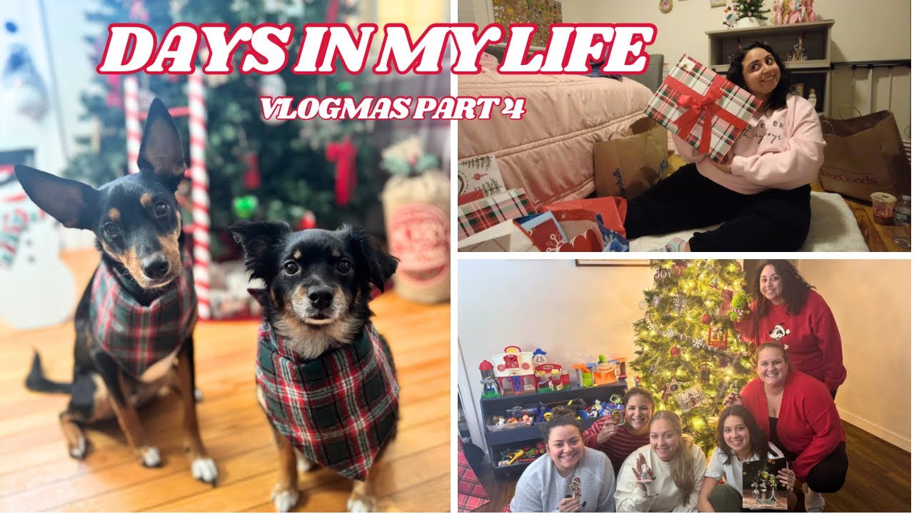 VLOGMAS PART 4 | Ornament exchange, wrapping presents, Christmas shopping & making Christmas cards 