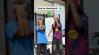 CLOCK WORK HAND TRICK IN 4 EASY STEPS 🕐✅ #subscribe #dance #tutorial #clockwork #shorts #funk