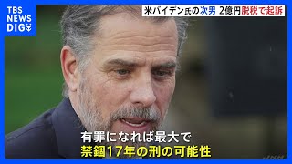 米バイデン大統領の次男ハンター氏を2億円の脱税で起訴　有罪になれば最大で禁錮17年の刑が科される可能性も｜TBS NEWS DIG