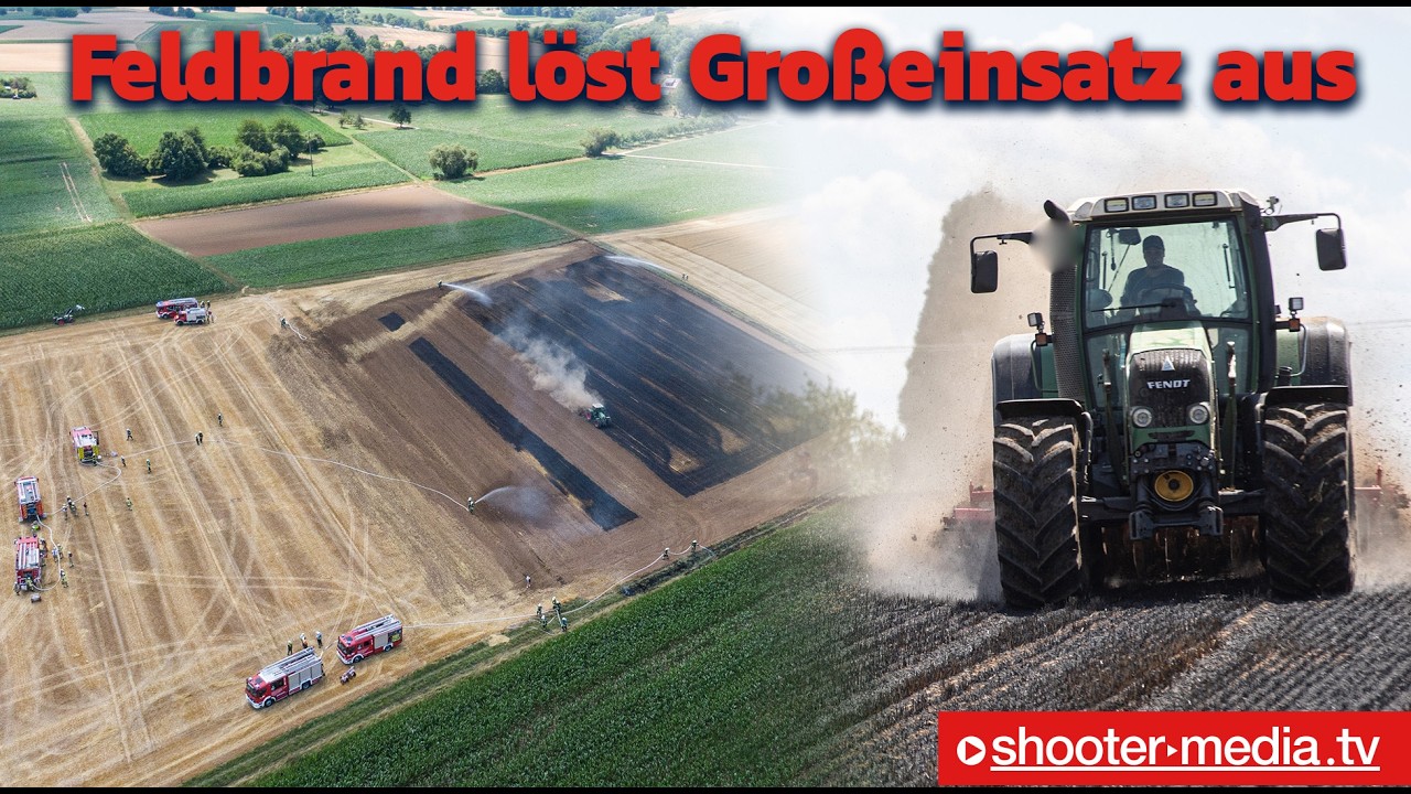🚒  GROSSEINSATZ BEI FELD- & FLÄCHENBRAND  🚒 | 🔥  Landwirt unterstützt die Feuerwehr  🔥