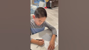Doing his Kumon #kumon #math #mathematics #homework #assignment