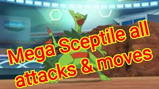 mega sceptile all attacks & moves (Pokemon)