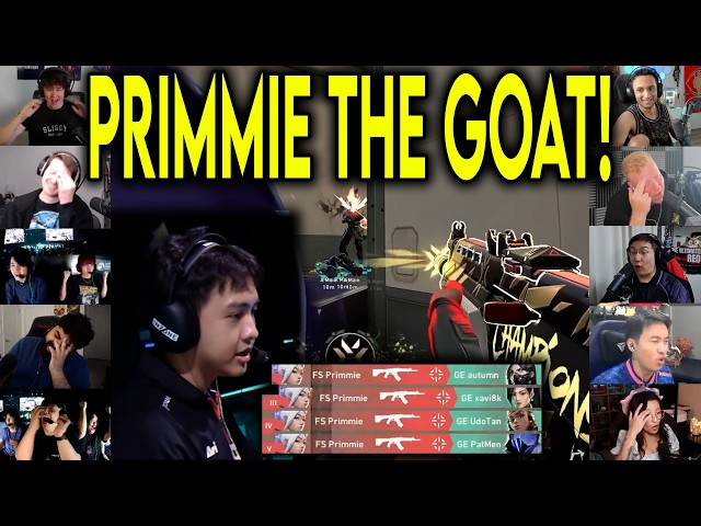 Valorant Streamers React To FS Primmie HITTING THE CRAZIEST ACE Against GE In VCT
