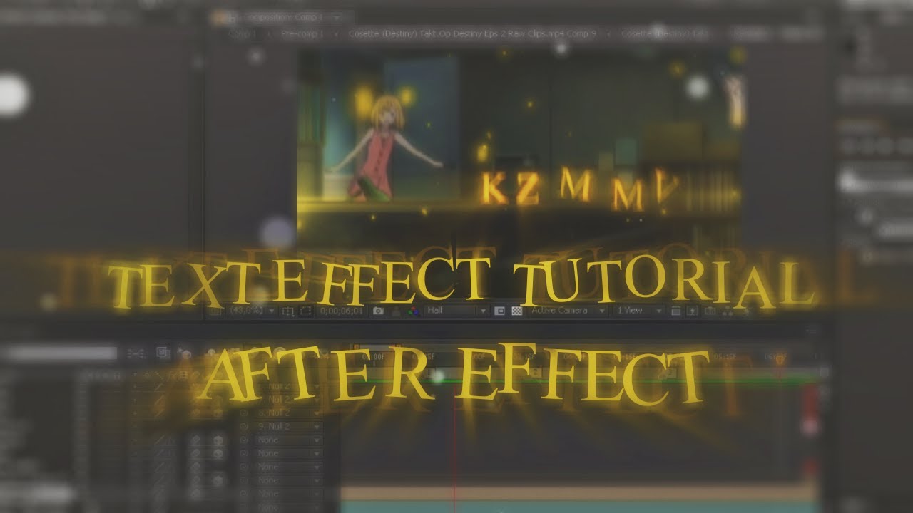 Text Effect Tutorial - After Effect - YouTube