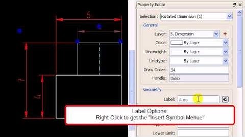 QCAD 3 Tutorial: Editing individual dimensioning ...