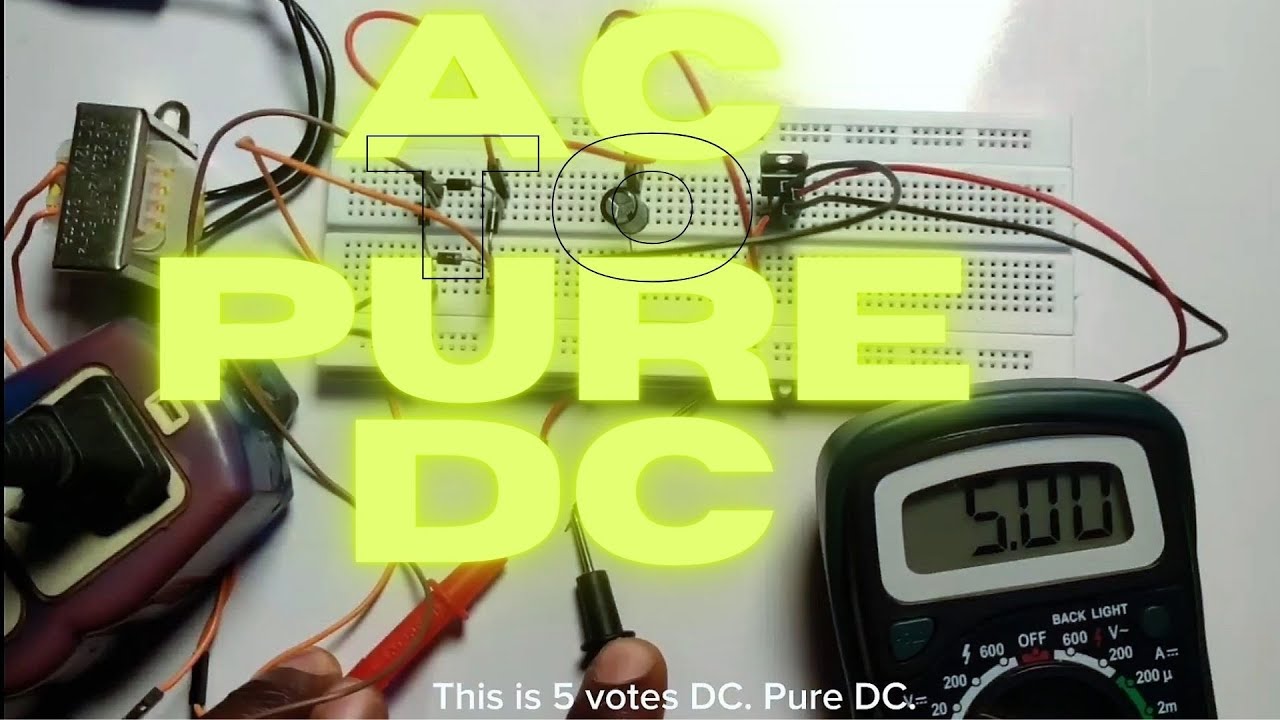 AC Mains to DC converter ( Full wave Bridge Rectifier) - YouTube