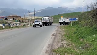 Russian peacekeepers seen withdrawing from Azerbaijan's Karabakh region Resimi