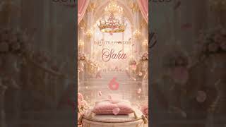Royal Little Princess | Animated Princess Birthday Invitation | A Little Moment Studio