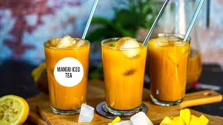 How to make Mango Iced Tea at home - Mango Sweet Tea Recipe - Homemade Mango Iced Tea