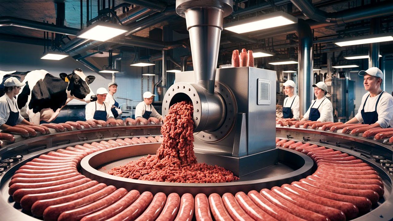 The DISGUSTING Way Millions of Sausages Are Made in Factory - YouTube