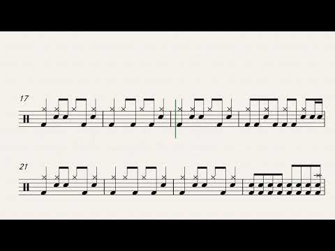 《还我蔚蓝》（Rock）Free Dynamic Drum Score