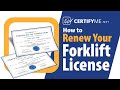 How To Easily Renew Your Forklift License