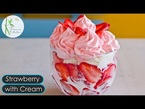 strawberry-with-ice-cream-&-cream-recipe-|-quick-&-easy-dessert-recipe-~-the-terrace-kitchen