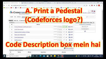 Print a Pedestal (Codeforces logo) || Codeforces || Solution Explained