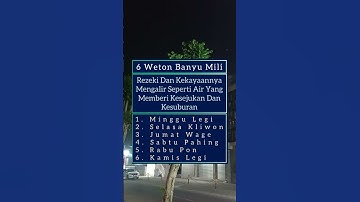 6 Weton Banyu Mili #shorts
