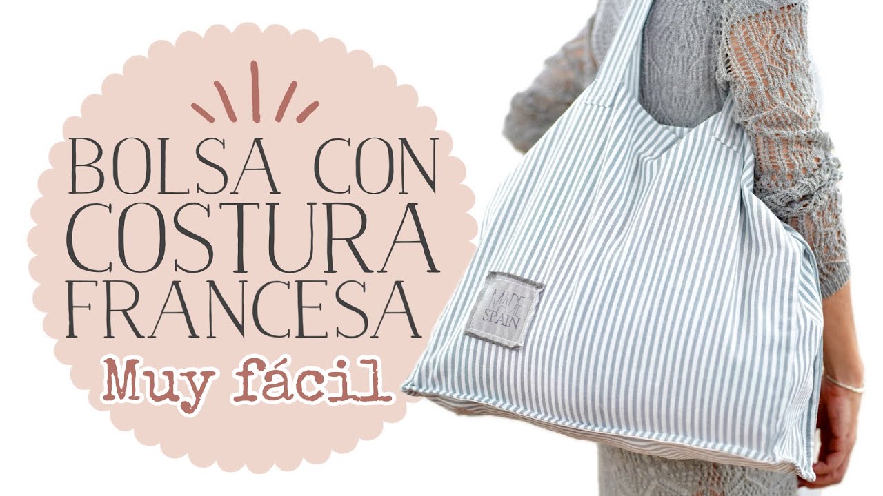 Большая сумка, выполненная французским шитьем — подходит для начинающих