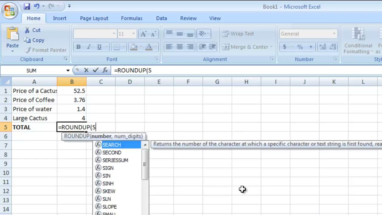 How to Round Up Formulas in Excel Automatically Using ROUNDUP Function