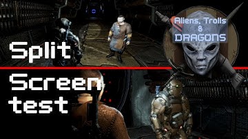 Aliens, Trolls & Dragons - split screen test