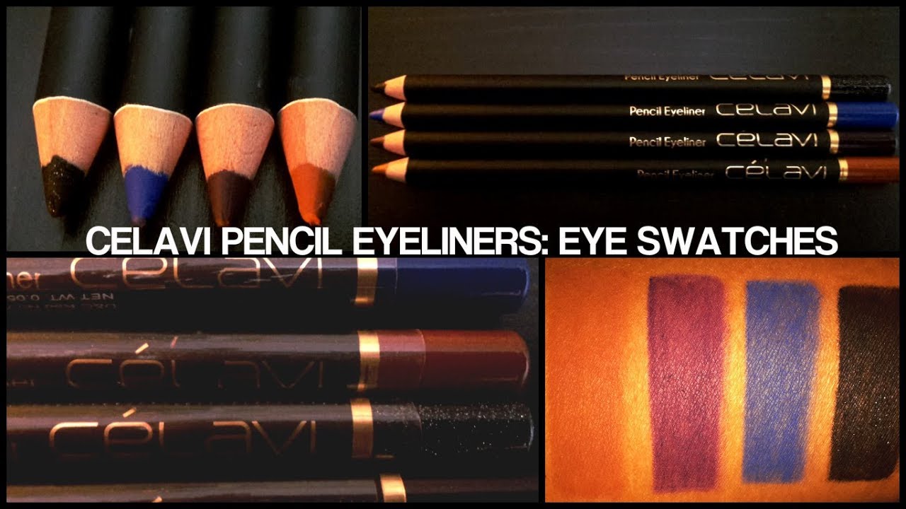 Célavi Eye Pencils Eyeliner Swatches Youtube 