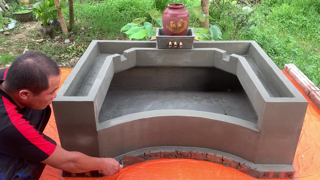 Build A Beautiful Fish Tank From Red Bricks