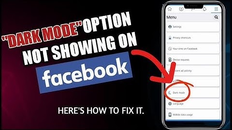HOW TO FIX DARK MODE OPTION ON FACEBOOK | Nickoloko Vlogs