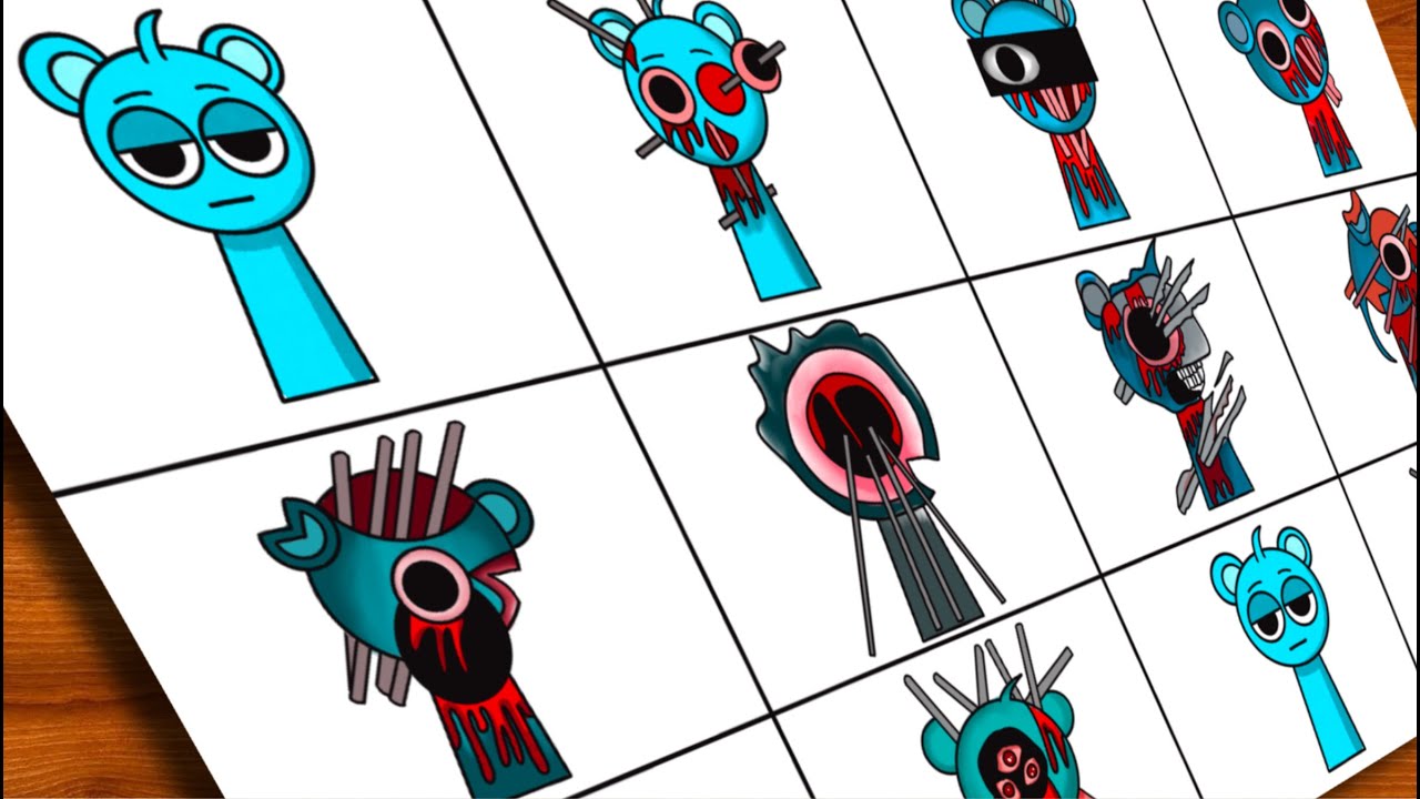 Drawing Incredibox Sprunki Phase 1 To Phase 10 | SKY Sprunki - YouTube