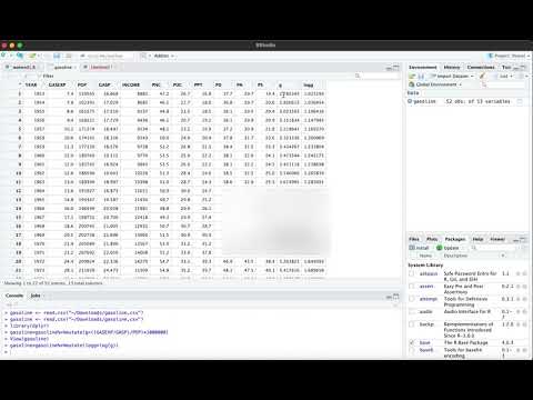 R - How take log of variable or multiple variables at once in R